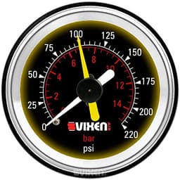 Vixen Air VXA7222LB 2" Dual Needle Air Pressure Gauge, 220 PSI