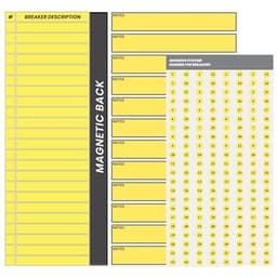Performore Circuit Breaker Panel Labels, 4x12" Magnetic Directory